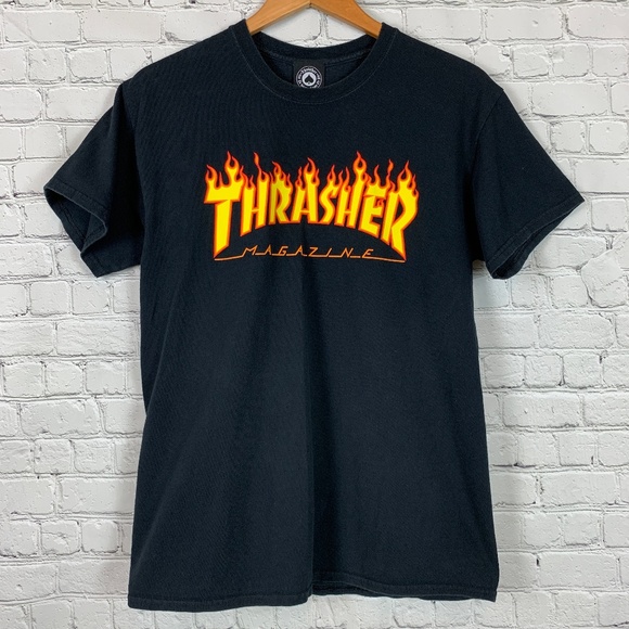 black and yellow thrasher shirt|OFF 61 